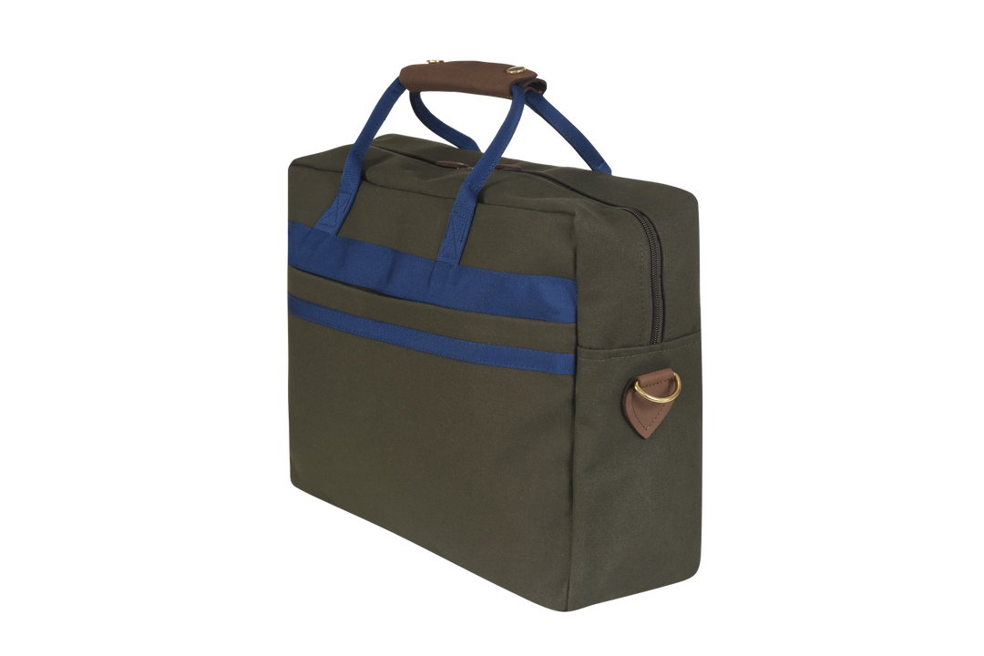 Business bag -M- GREEN RIPS navy