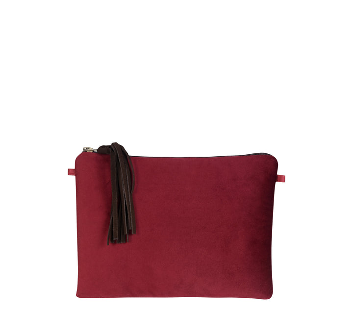 Clutch Bag VELVET Bordeaux