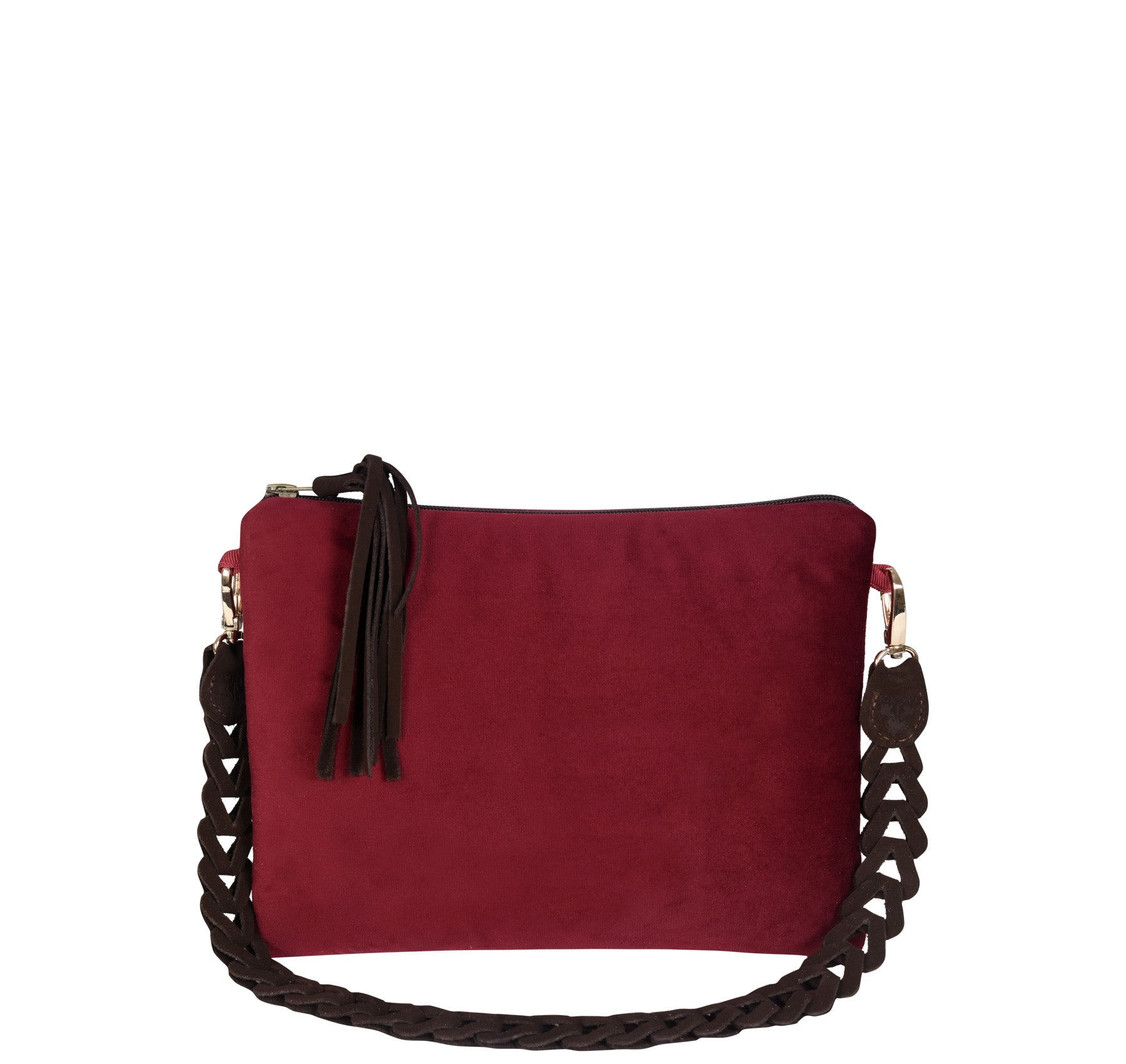 Clutch Bag VELVET Bordeaux