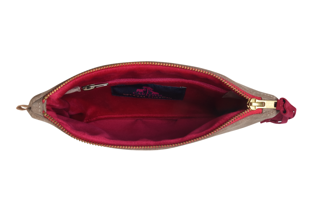 Clutch Bag CLARA -Cappuccino & Pink-