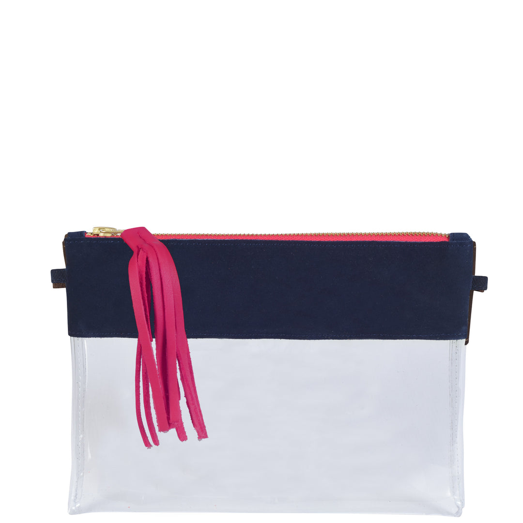 Traveller Clutch Navy & Pink