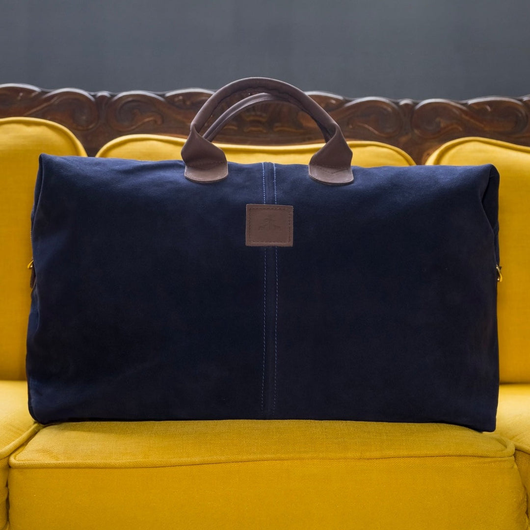 Leder Weekender ROBINSON Navy