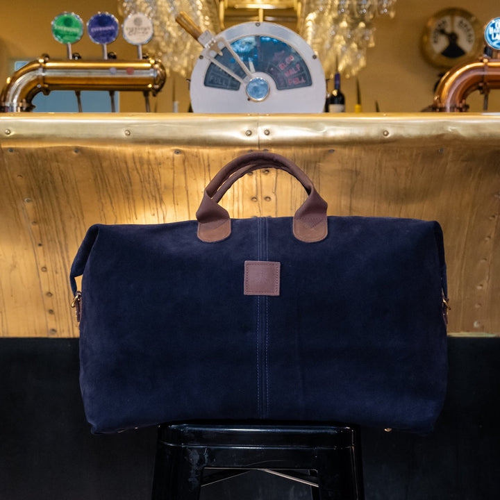 Leder Weekender ROBINSON Navy