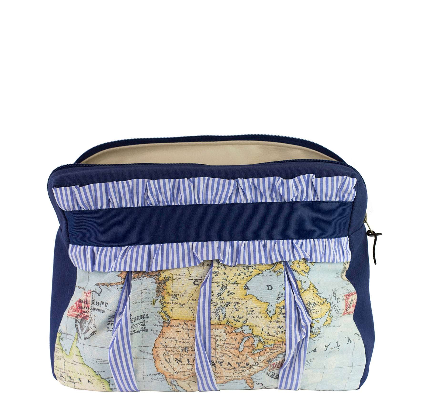 Toiletry bag XL WORLD MAP CARLITOS handmade